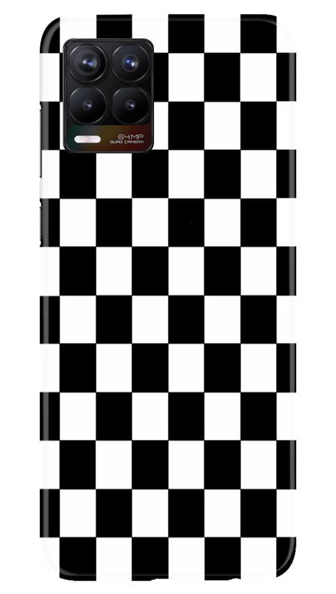 Black White Boxes Mobile Back Case for Realme 8 (Design - 372)