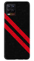 Black Red Pattern Mobile Back Case for Realme 8 Pro (Design - 373)