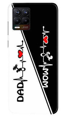 Love Mom Dad Mobile Back Case for Realme 8 (Design - 385)