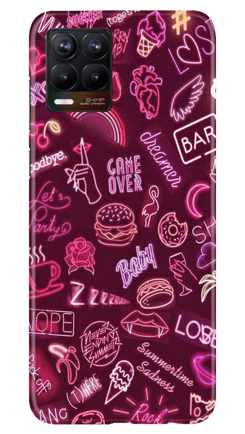 Party Theme Mobile Back Case for Realme 8 (Design - 392)