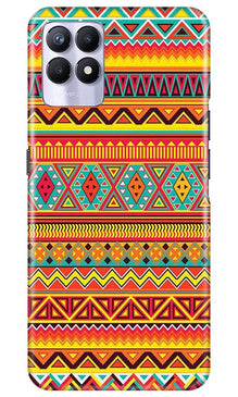 Zigzag line pattern Mobile Back Case for Realme 8i (Design - 4)
