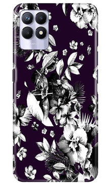white flowers Mobile Back Case for Realme 8i (Design - 7)