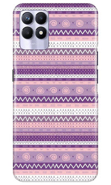 Zigzag line pattern3 Mobile Back Case for Realme 8i (Design - 11)