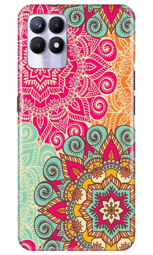 Rangoli art2 Mobile Back Case for Realme 8i (Design - 29)