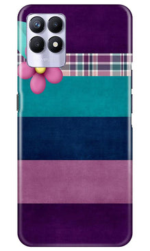 Purple Blue Mobile Back Case for Realme 8i (Design - 37)