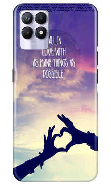 Fall in love Mobile Back Case for Realme 8i (Design - 50)