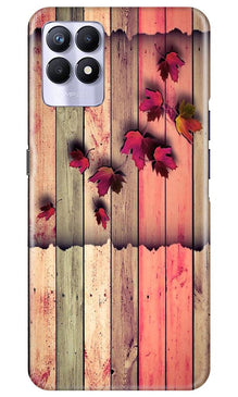 Wooden look2 Mobile Back Case for Realme 8i (Design - 56)