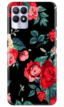 Red Rose2 Mobile Back Case for Realme 8i (Design - 81)