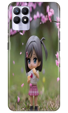 Cute Girl Mobile Back Case for Realme 8i (Design - 92)