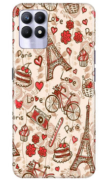 Love Paris Mobile Back Case for Realme 8i  (Design - 103)