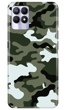 Army Camouflage Mobile Back Case for Realme 8i  (Design - 108)