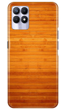 Wooden Look Mobile Back Case for Realme 8i  (Design - 111)