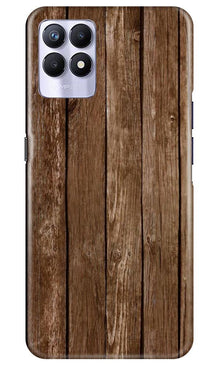 Wooden Look Mobile Back Case for Realme 8i  (Design - 112)
