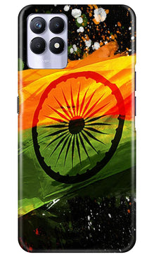 Indian Flag Mobile Back Case for Realme 8i  (Design - 137)