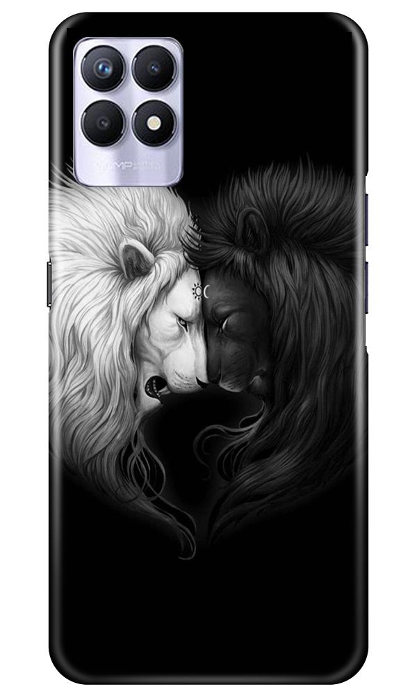 Dark White Lion Case for Realme 8i  (Design - 140)