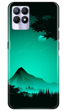 Moon Mountain Mobile Back Case for Realme 8i (Design - 204)
