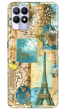 Travel Eiffel Tower Case for Realme 8i (Design No. 206)