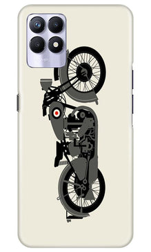 MotorCycle Mobile Back Case for Realme 8i (Design - 259)