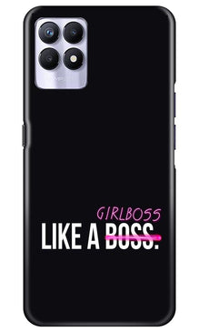 Like a Girl Boss Mobile Back Case for Realme 8i (Design - 265)