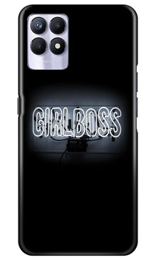 Girl Boss Black Mobile Back Case for Realme 8i (Design - 268)