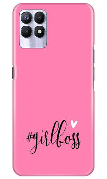 Girl Boss Pink Mobile Back Case for Realme 8i (Design - 269)