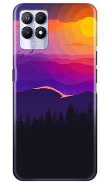 Sun Set Mobile Back Case for Realme 8i (Design - 279)