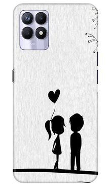 Cute Kid Couple Mobile Back Case for Realme 8i (Design - 283)