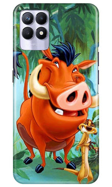 Timon and Pumbaa Mobile Back Case for Realme 8i (Design - 305)