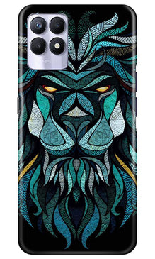 Lion Mobile Back Case for Realme 8i (Design - 314)