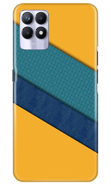 Diagonal Pattern Mobile Back Case for Realme 8i (Design - 370)