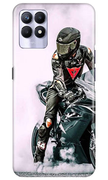 Biker Mobile Back Case for Realme 8i (Design - 383)