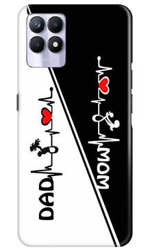 Love Mom Dad Mobile Back Case for Realme 8i (Design - 385)