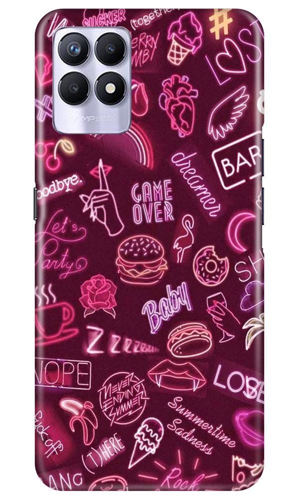 Party Theme Mobile Back Case for Realme 8i (Design - 392)