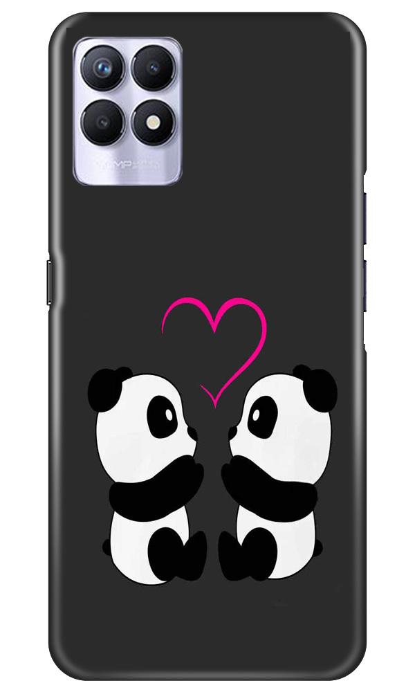 Panda Love Mobile Back Case for Realme 8i (Design - 398)