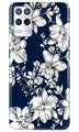 White flowers Blue Background Case for Realme 9 5G