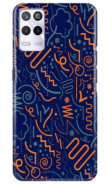 Line Art Baground Mobile Back Case for Realme 9 5G (Design - 26)