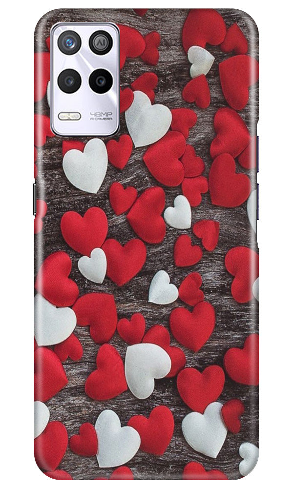 Red White Hearts Case for Realme 9 5G  (Design - 105)