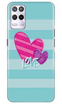 White Heart Mobile Back Case for Realme 9 5G (Design - 260)