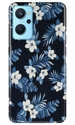 White flowers Blue Background2 Case for Realme 9i