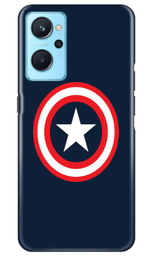 Captain America Mobile Back Case for Realme 9i (Design - 42)