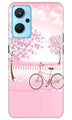 Pink Flowers Cycle Case for Realme 9i  (Design - 102)