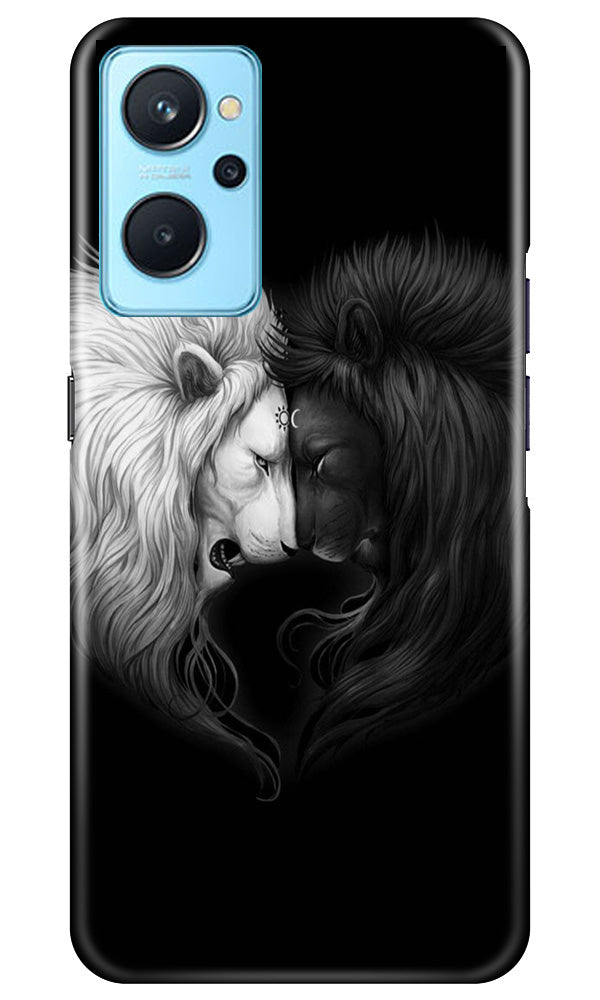 Dark White Lion Case for Realme 9i  (Design - 140)