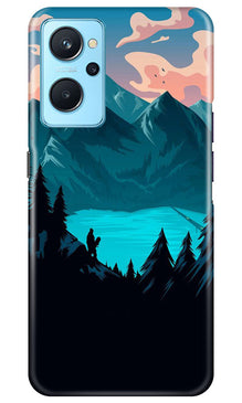 Mountains Mobile Back Case for Realme 9i (Design - 155)