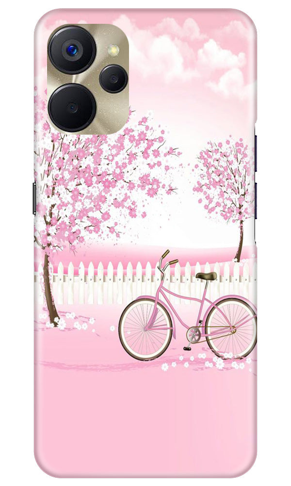 Pink Flowers Cycle Case for Realme 9i 5G  (Design - 102)