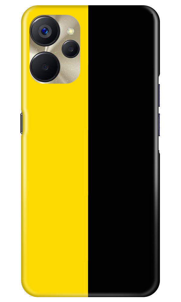 Black Yellow Pattern Mobile Back Case for Realme 9i 5G (Design - 354)