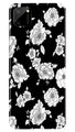 White flowers Black Background Case for Realme C11