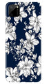 White flowers Blue Background Case for Realme C11