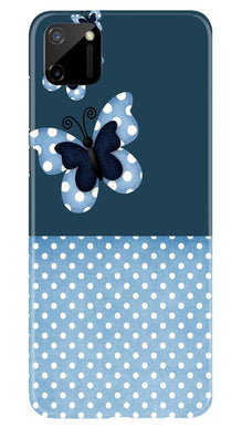 White dots Butterfly Mobile Back Case for Realme C11 (Design - 31)