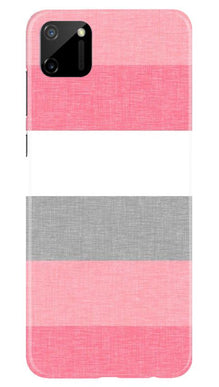 Pink white pattern Mobile Back Case for Realme C11 (Design - 55)