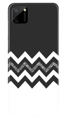Black white Pattern2Mobile Back Case for Realme C11 (Design - 83)